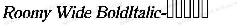 Roomy Wide BoldItalic字体转换